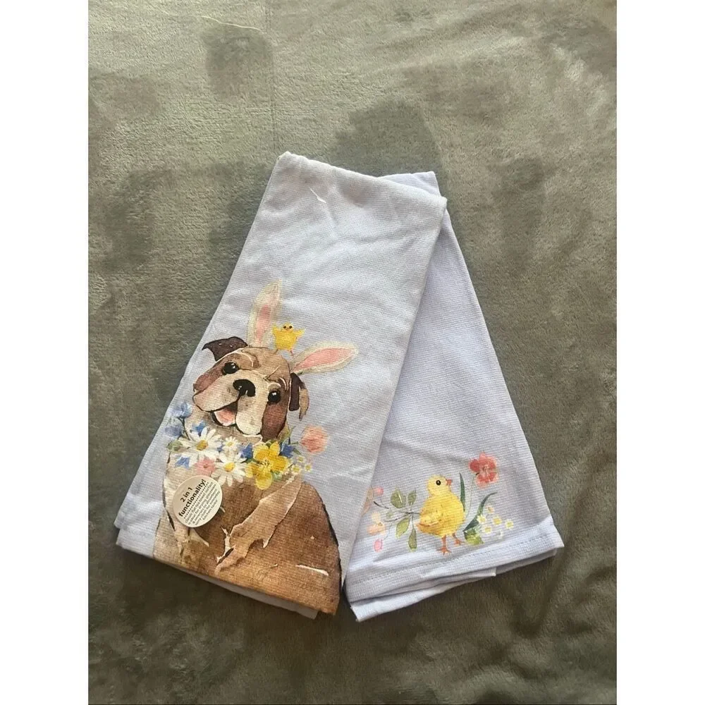 Kay Dee Designs Dog And Chick Easter Towel Set 2 Pack
